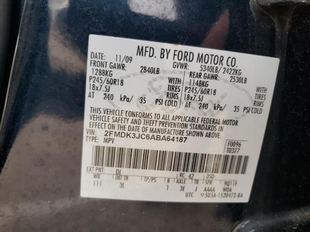 Photo 10 from auction – 2010 FORD EDGE SEL with VIN 2FMDK3JC6ABA64187