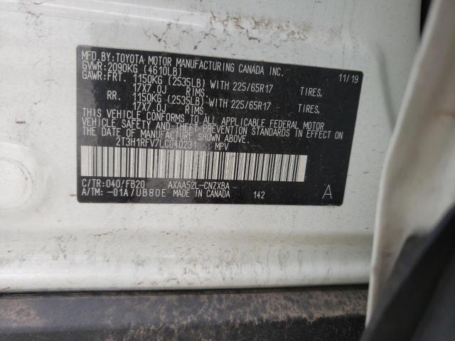 Photo 10 from auction – 2020 TOYOTA RAV4 LE with VIN 2T3H1RFV7LC040231