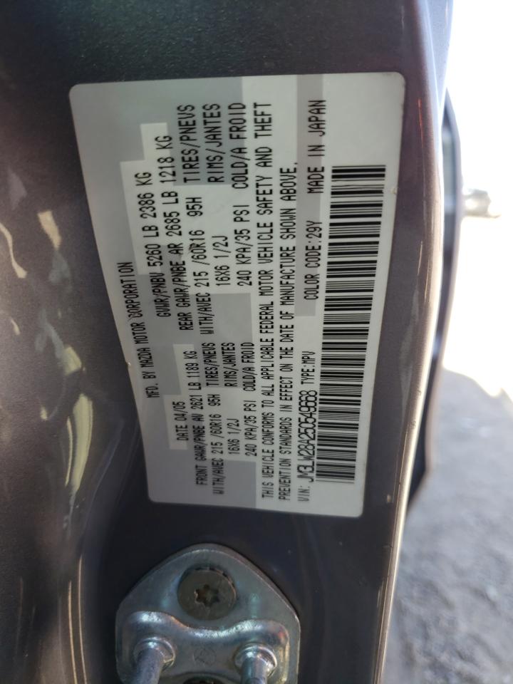 Photo 10 from auction – 2005 MAZDA MPV WAGON with VIN JM3LW28A250549668