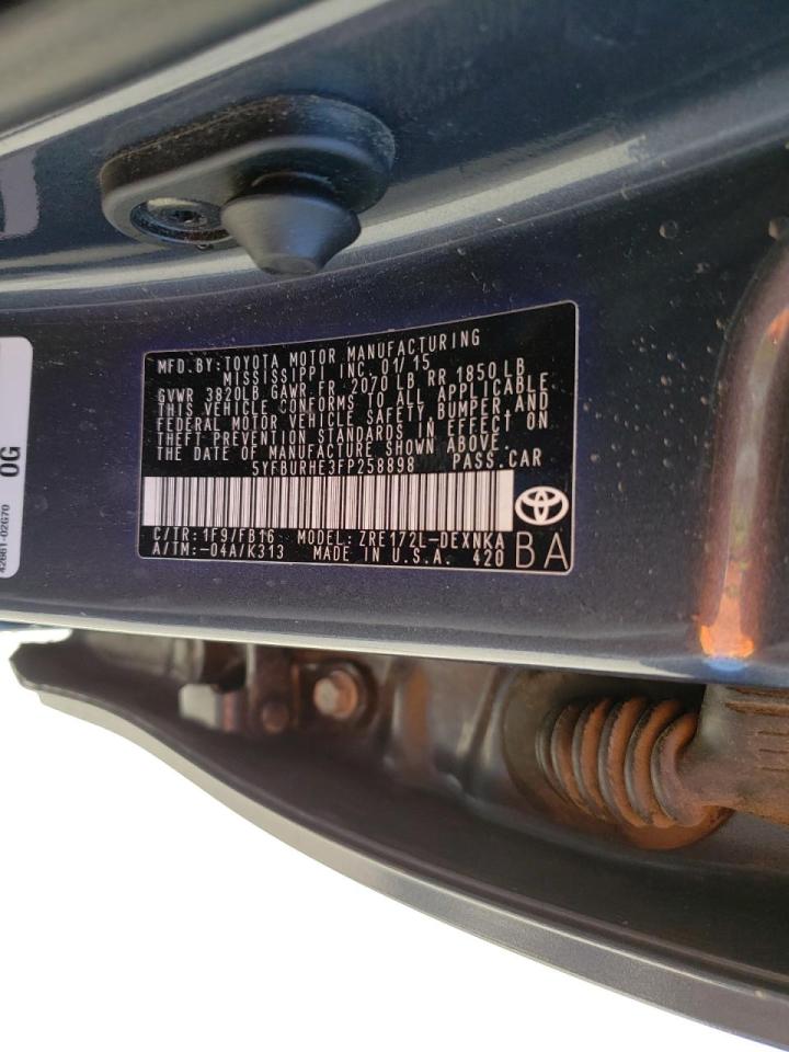 Photo 10 from auction – 2015 TOYOTA COROLLA L with VIN 5YFBURHE3FP258898