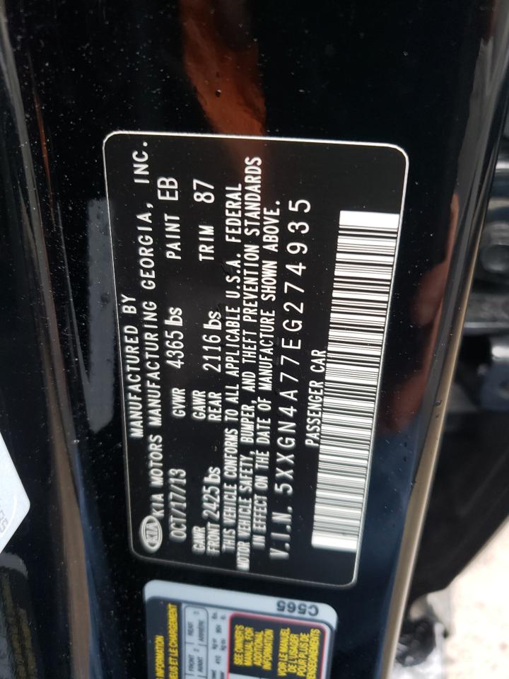 Photo 10 from auction – 2014 KIA OPTIMA EX with VIN 5XXGN4A77EG274935