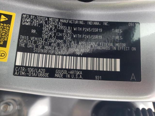 Фото 10 с аукциона – 2015 TOYOTA HIGHLANDER с VIN 5TDYKRFH9FS045314