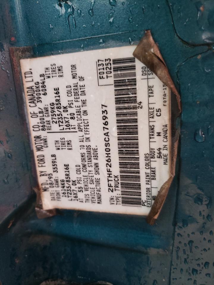 Zdjęcie 10 z aukcji – 1995 FORD F250 z VIN 2FTHF26H0SCA76937
