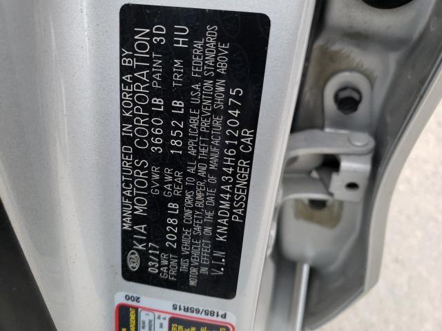 Photo 10 from auction – 2017 KIA RIO LX with VIN KNADM4A34H6120475
