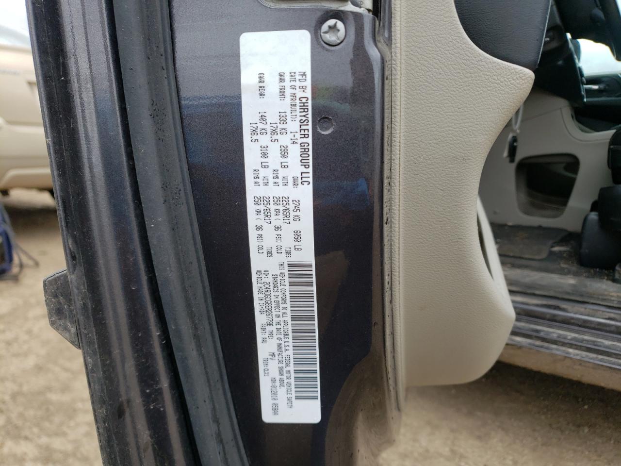 Photo 10 from auction – 2014 DODGE GRAND CARA with VIN 2C4RDGCG8ER267798