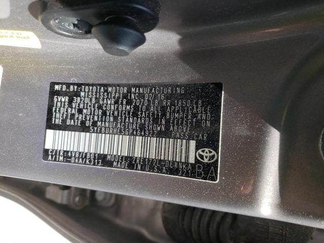 Photo 10 from auction – 2016 TOYOTA COROLLA L with VIN 5YFBURHE5GP464922