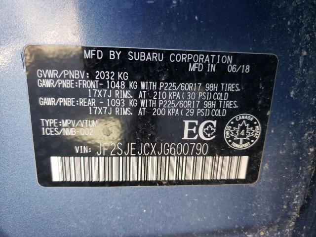 Photo 10 from auction – 2018 SUBARU FORESTER 2 with VIN JF2SJEJCXJG600790