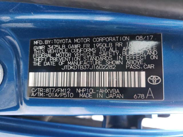 Photo 10 from auction – 2018 TOYOTA PRIUS C with VIN JTDKDTB37J1602282