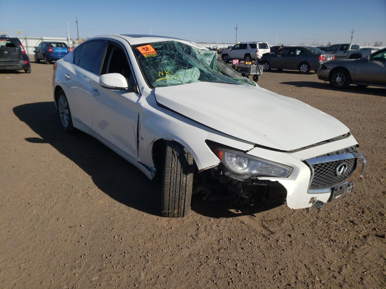 INFINITI Q50 BASE 2015 with VIN JN1BV7AR4FM424088 - Photo from auction