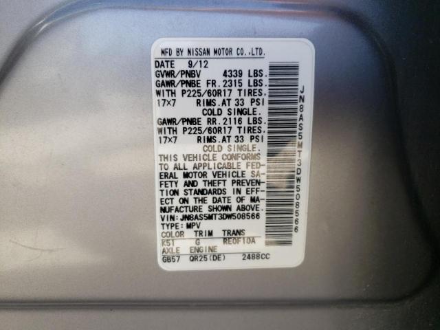 Photo 10 from auction – 2013 NISSAN ROGUE S with VIN JN8AS5MT3DW508566
