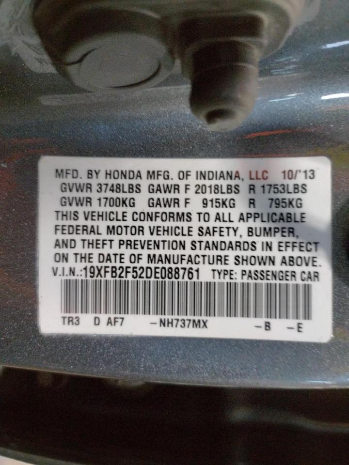 Photo 19 from auction – 2013 HONDA CIVIC LX with VIN 19XFB2F52DE088761