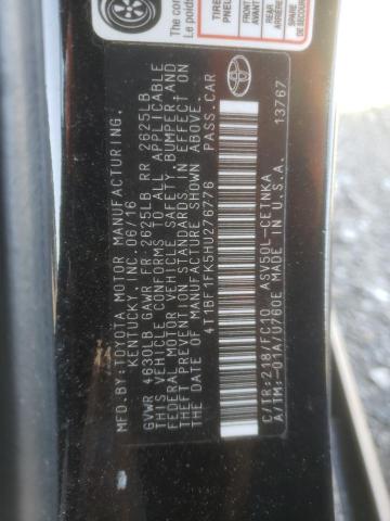 Photo 10 from auction – 2017 TOYOTA CAMRY LE with VIN 4T1BF1FK5HU276776