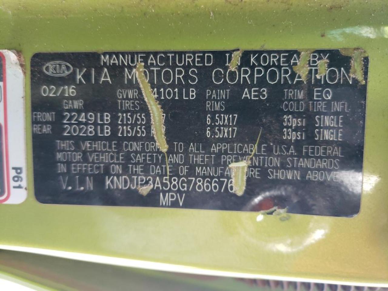 Foto 10 de la subasta – 2016 KIA SOUL + con VIN KNDJP3A58G7866767