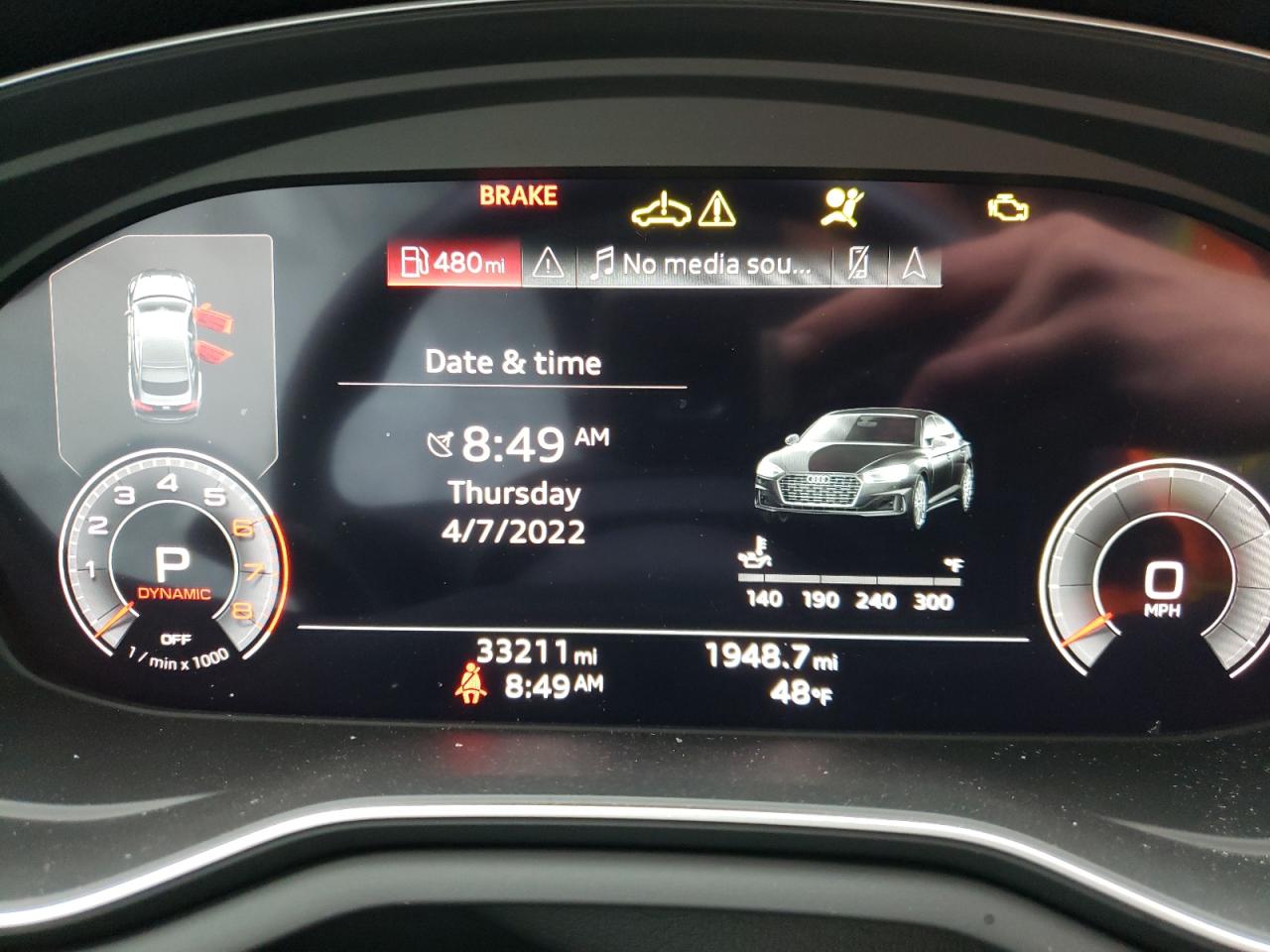 Photo 8 from auction – 2021 AUDI A5 PREMIUM with VIN WAUCBCF56MA008676