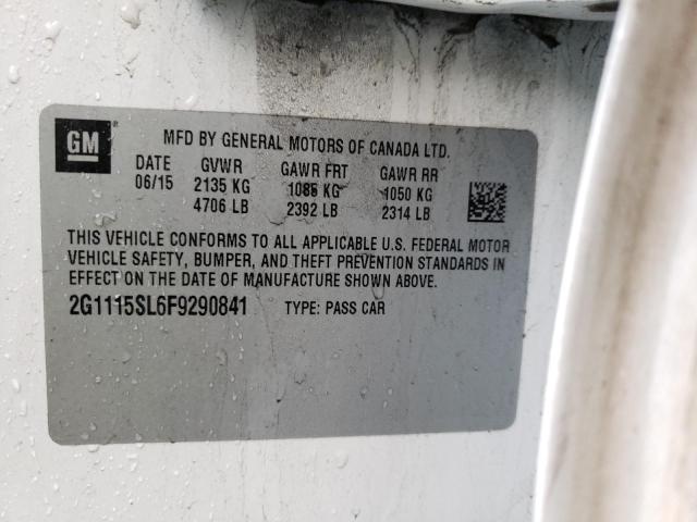Photo 10 from auction – 2015 CHEVROLET IMPALA LT with VIN 2G1115SL6F9290841