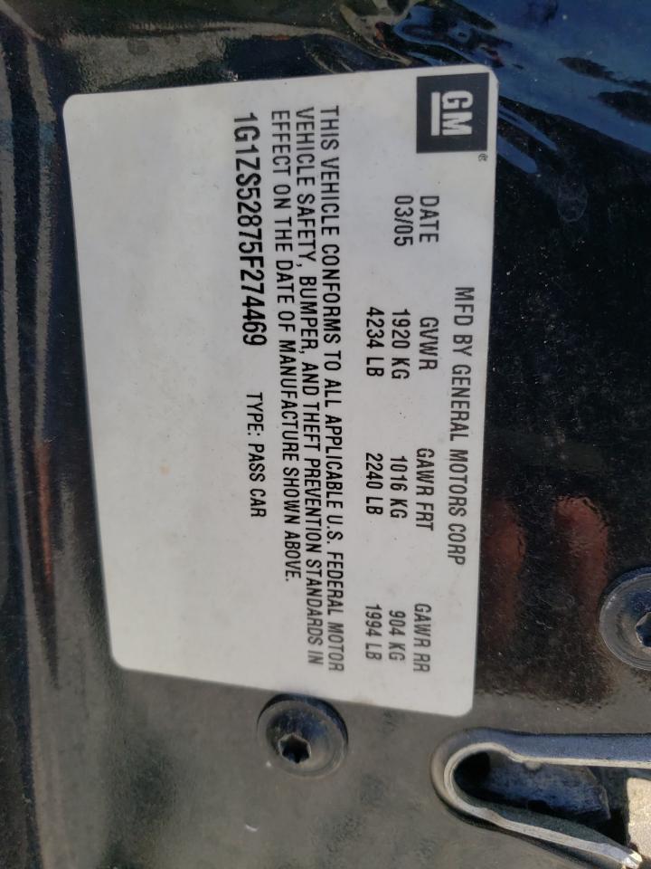 Photo 10 from auction – 2005 CHEVROLET MALIBU with VIN 1G1ZS52875F274469