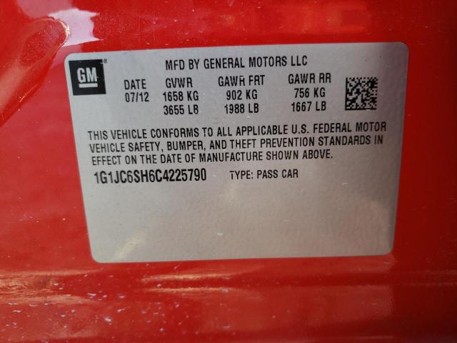 Photo 10 from auction – 2012 CHEVROLET SONIC LT with VIN 1G1JC6SH6C4225790
