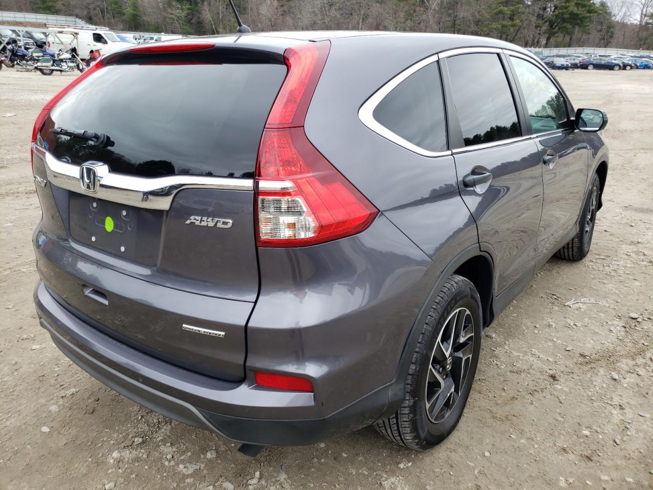 Photo 4 from auction – 2016 HONDA CR-V SE with VIN 5J6RM4H41GL037166