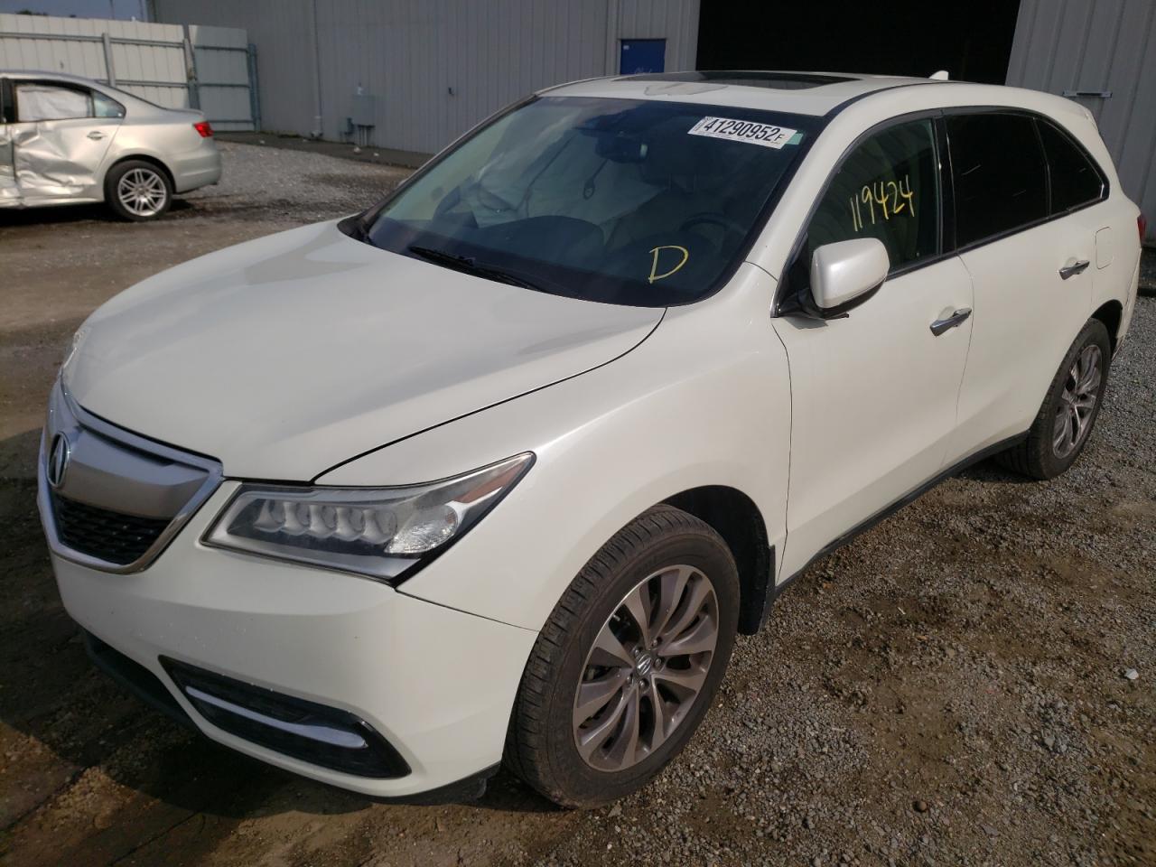 Photo 2 from auction – 2015 ACURA MDX TECHNO with VIN 5FRYD3H44FB005467