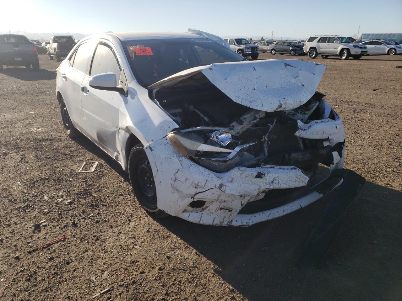 TOYOTA COROLLA L 2014 with VIN 5YFBURHE3EP085236 - Photo from auction