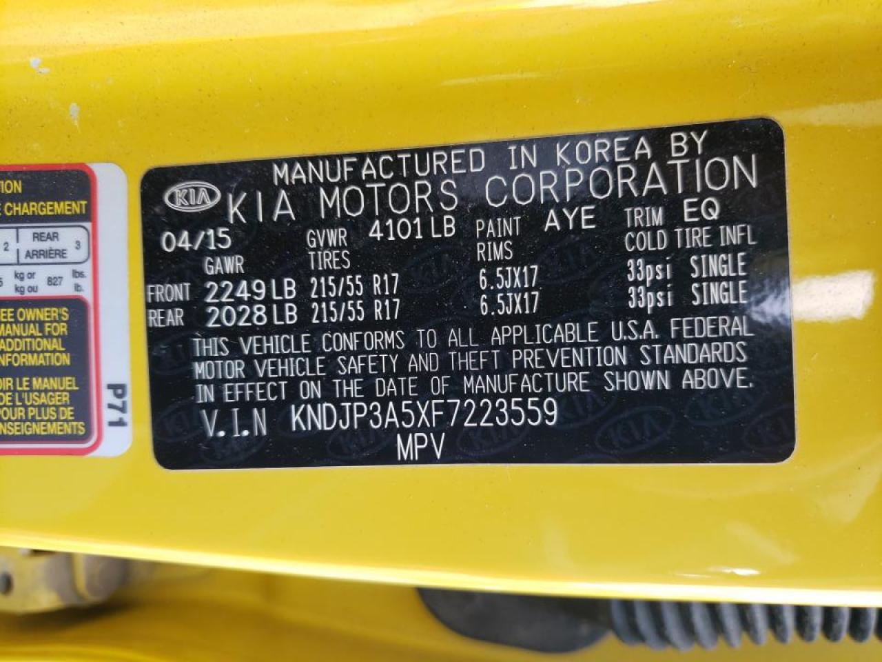 Photo 10 from auction – 2015 KIA SOUL + with VIN KNDJP3A5XF7223559