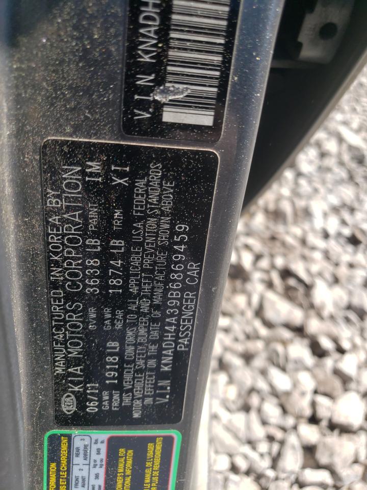 Photo 10 from auction – 2011 KIA RIO BASE with VIN KNADH4A39B6869459