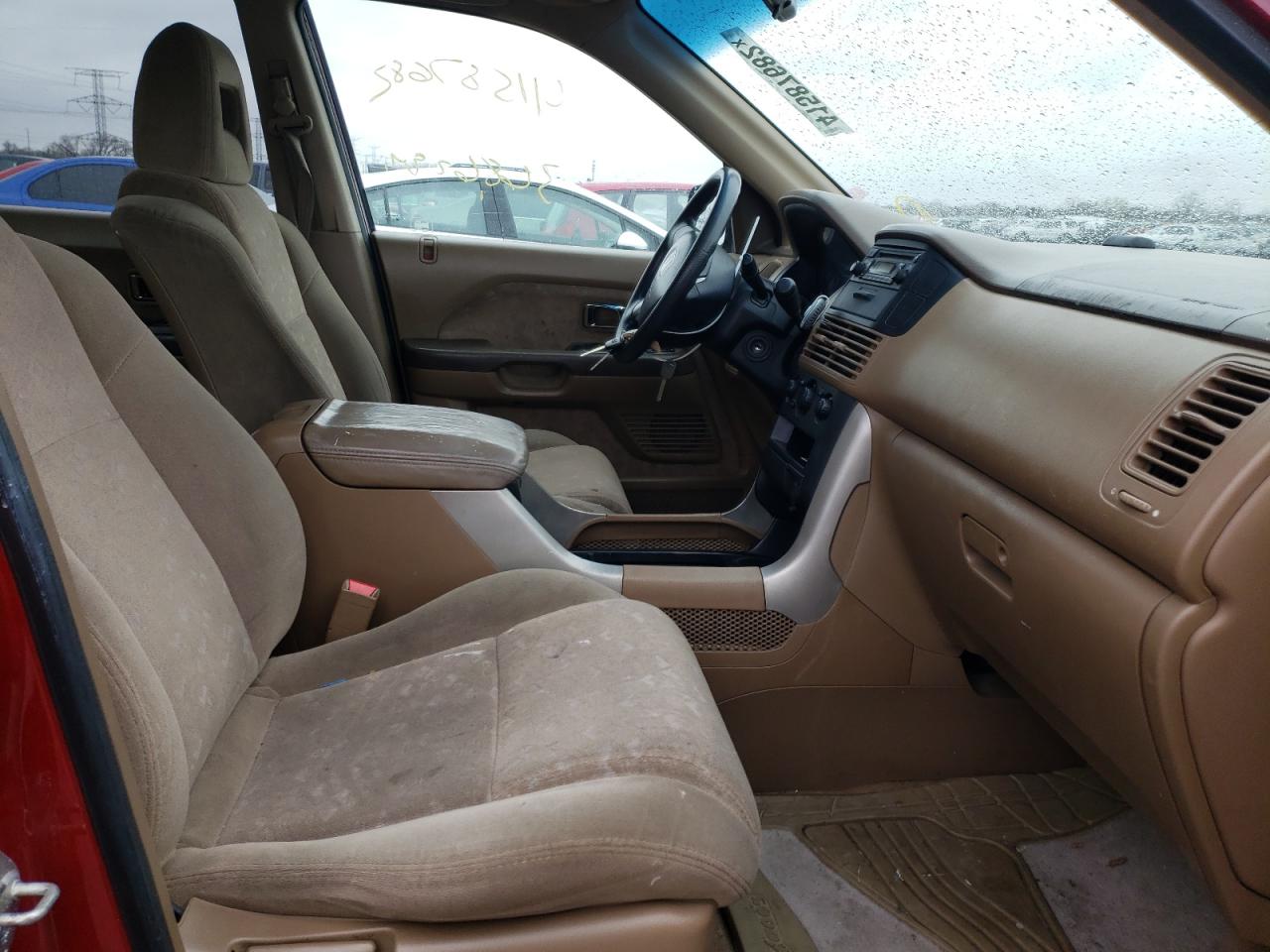 Photo 5 from auction – 2004 HONDA PILOT LX with VIN 2HKYF18154H616953