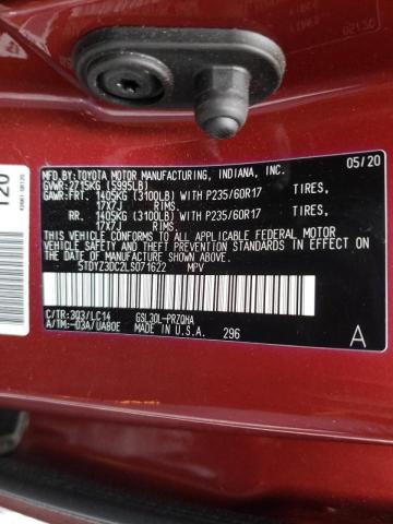 Photo 10 from auction – 2020 TOYOTA SIENNA XLE with VIN 5TDYZ3DC2LS071622