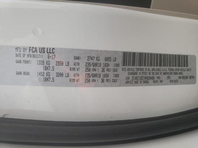 Photo 10 from auction – 2017 CHRYSLER PACIFICA T with VIN 2C4RC1BG7HR820480