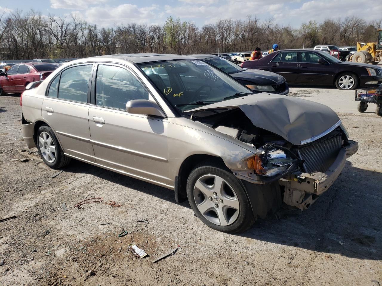 HONDA CIVIC EX 2001 with VIN 1HGES26701L067571 - Photo from auction