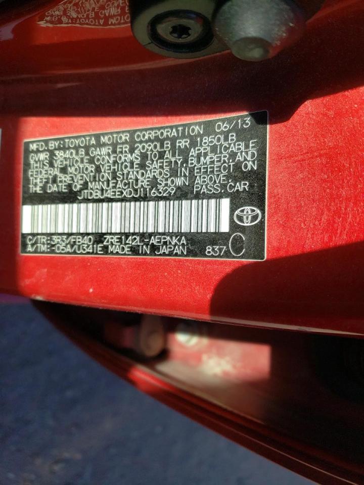 Photo 10 from auction – 2013 TOYOTA COROLLA BA with VIN JTDBU4EEXDJ116329