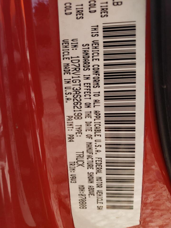 Photo 10 from auction – 2010 DODGE RAM 1500 with VIN 1D7RV1GT3AS262198