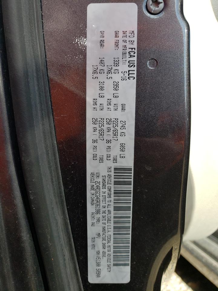 Photo 10 from auction – 2016 DODGE GRAND CARA with VIN 2C4RDGCG4GR361986