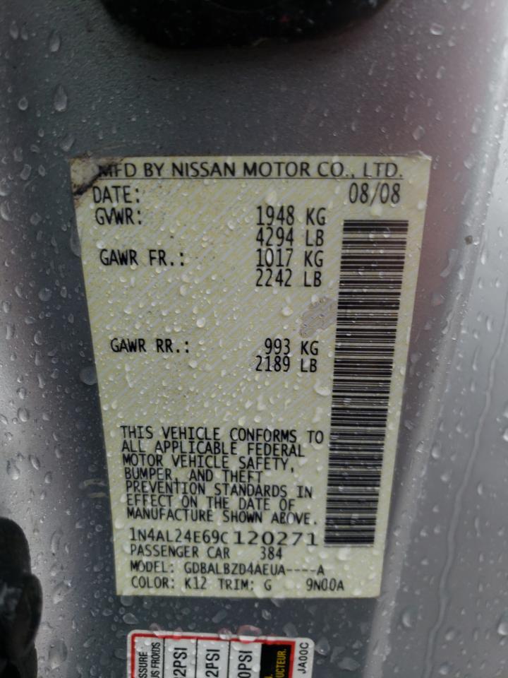 Photo 10 from auction – 2009 NISSAN ALTIMA 2.5 with VIN 1N4AL24E69C120271