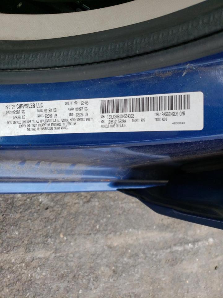 Photo 10 from auction – 2009 DODGE AVENGER SX with VIN 1B3LC56B19N554322