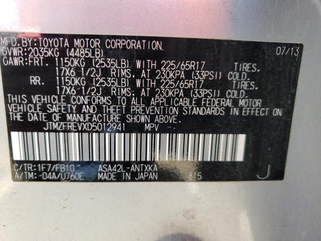 Photo 10 from auction – 2013 TOYOTA RAV4 LE with VIN JTMZFREVXD5012941