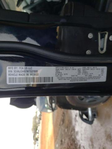 Photo 10 from auction – 2021 JEEP COMPASS SP with VIN 3C4NJDAB7MT537693