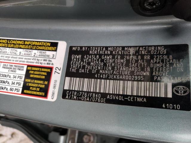 Photo 10 from auction – 2010 TOYOTA CAMRY BASE with VIN 4T4BF3EK6AR002995