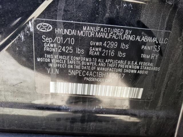 Photo 10 from auction – 2011 HYUNDAI SONATA SE with VIN 5NPEC4AC1BH145017