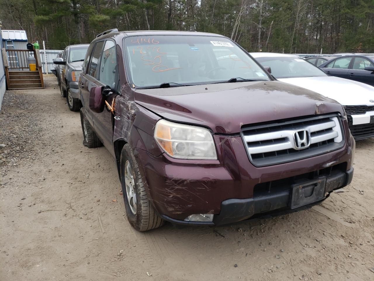 HONDA PILOT EXL 2008 with VIN 5FNYF18578B046591 - Photo from auction