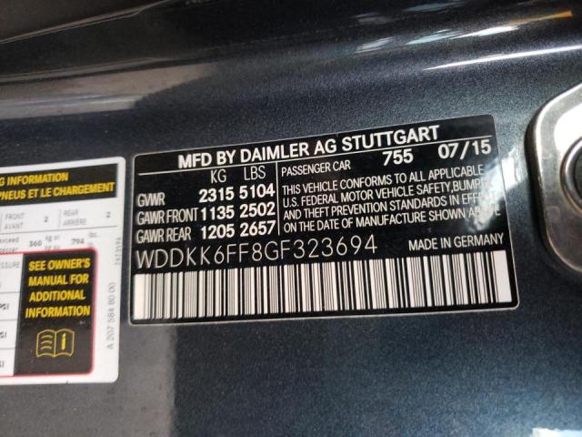 Photo 10 from auction – 2016 MERCEDES-BENZ E 400 with VIN WDDKK6FF8GF323694