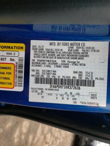 Photo 10 from auction – 2017 FORD FUSION SE with VIN 3FA6P0H75HR372636