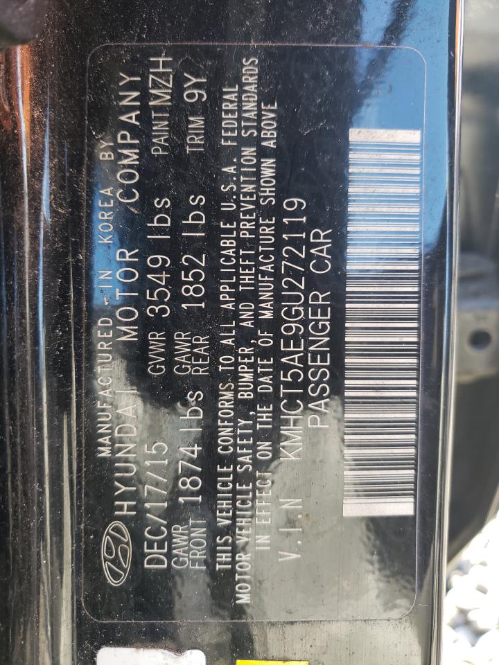 Photo 10 from auction – 2016 HYUNDAI ACCENT SE with VIN KMHCT5AE9GU272119