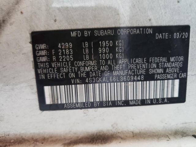 Photo 1 from auction – 2020 SUBARU IMPREZA SP with VIN 4S3GKAL66L3609448