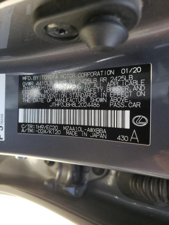 Photo 10 from auction – 2020 LEXUS UX 200 with VIN JTHP3JBH8L2024486