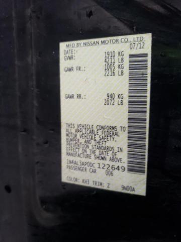 Photo 10 from auction – 2013 NISSAN ALTIMA 2.5 with VIN 1N4AL3AP0DC122649