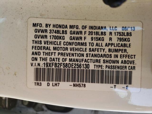 Photo 10 from auction – 2013 HONDA CIVIC LX with VIN 19XFB2F58DE256130