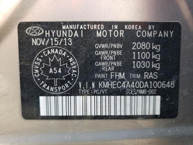Photo 10 from auction – 2013 HYUNDAI SONATA HYB with VIN KMHEC4A40DA100648