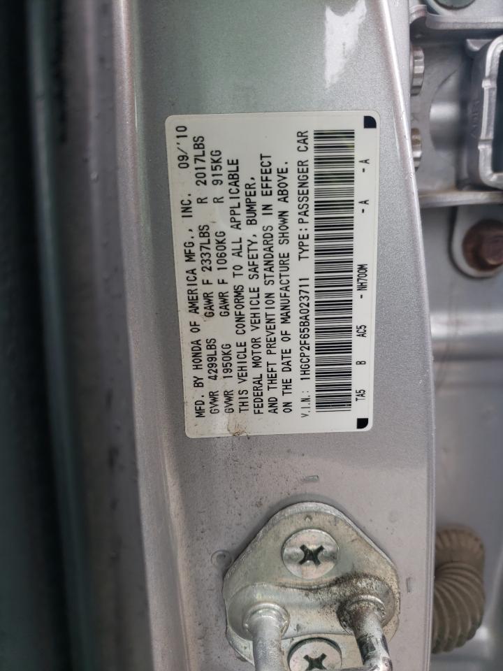 Photo 10 from auction – 2011 HONDA ACCORD se with VIN 1HGCP2F65BA023711