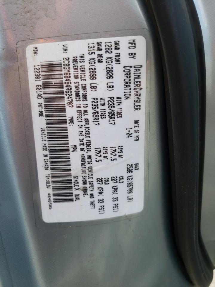 Photo 10 from auction – 2004 CHRYSLER PACIFICA with VIN 2C8GM68454R624707